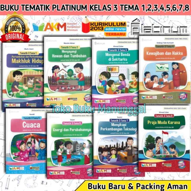 Promo Buku Tematik SD Kelas 3 Tema 1 2 3 4 5 6 7 8 PLATINUM HOTS REVISI ...