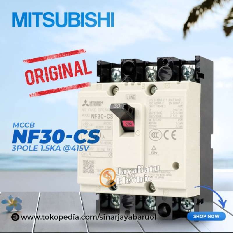 Promo MCCB NFB Mitsubishi NF30-CS NF30CS 3P 5A 10A 15A 20A 30A Diskon ...
