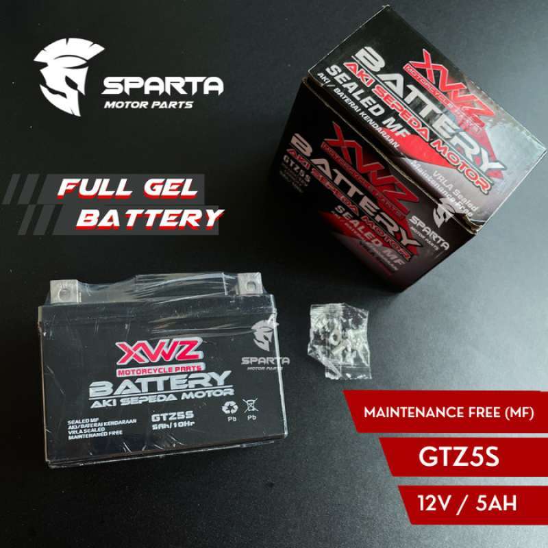 Promo AKI MOTOR FULL GEL GTZ5S GTZ-5S XWZ 12V 5AH AKI KERING GEL Diskon