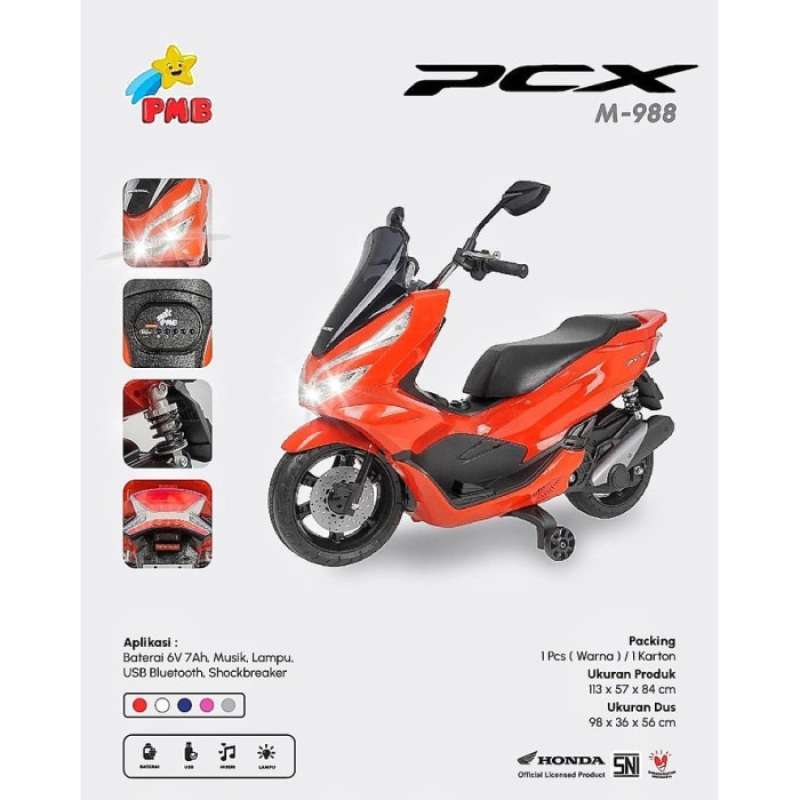 Promo Mainan Anak Balita Laki Perempuan Motor Aki Pcx Matic Terbaru