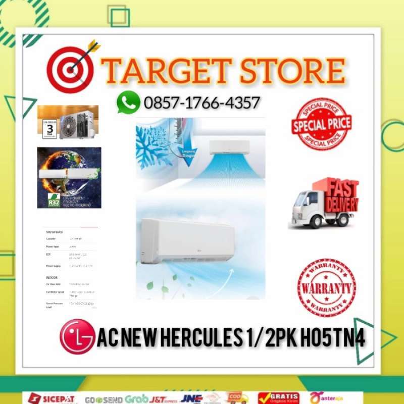 Promo Lg Ac 1/2 Pk Standart 0.5 Pk New 5000 Btu H05Tn4 05Tn4 H05Tn H05