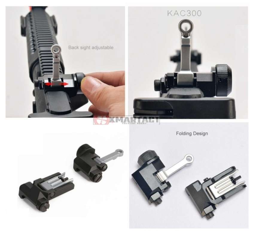 Jual Flip Up Iron Sights Kac300 Metal Front & Rear Sight Airsoft Wgg