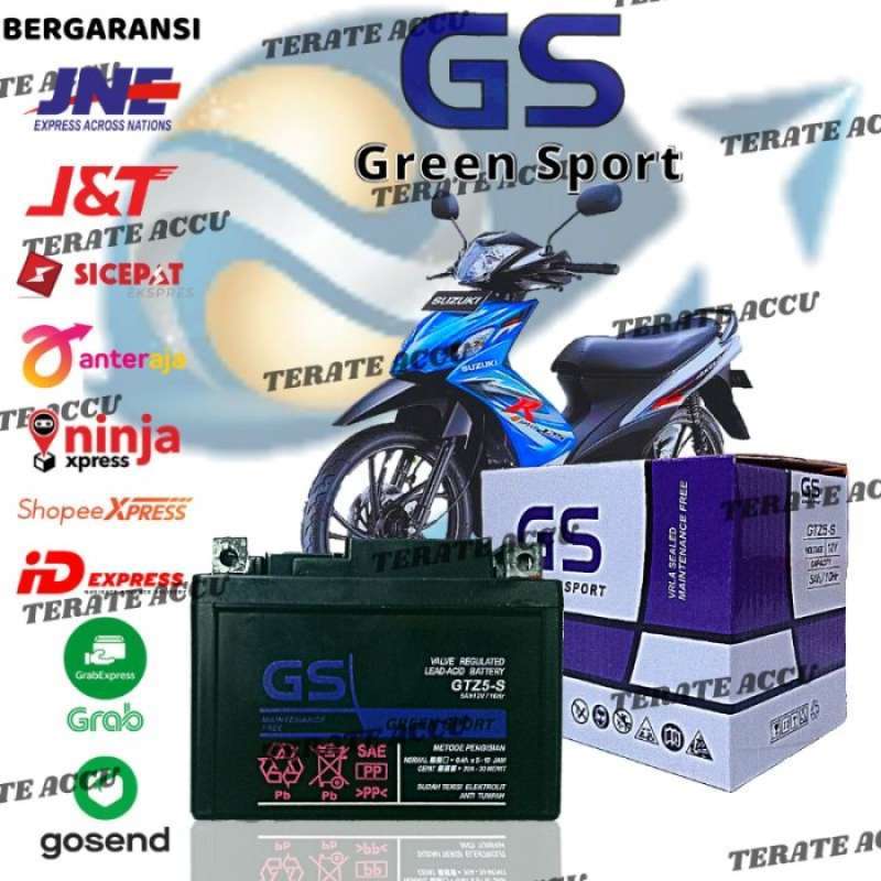 Promo Aki Motor Honda Blade GS Y GTZ 5S MF Accu Kering Murah Diskon 23%