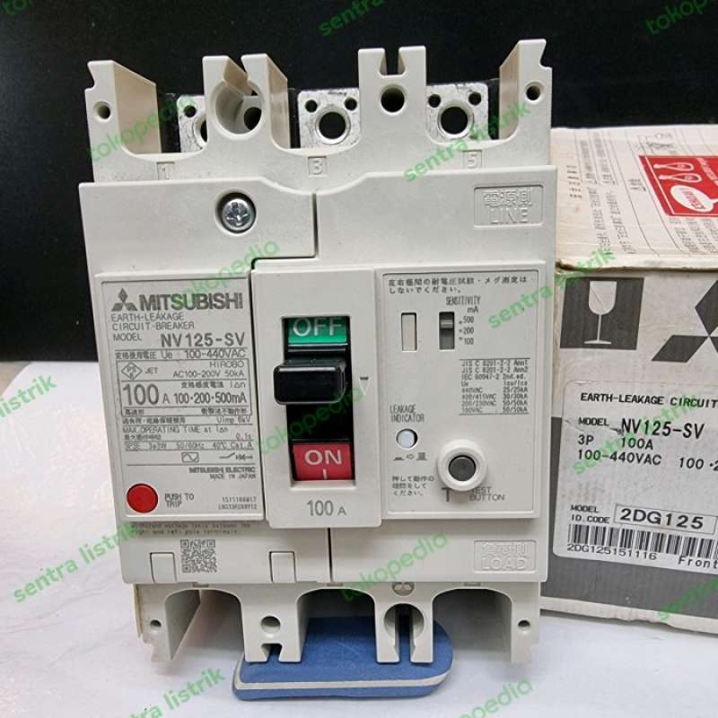 Promo earth leakage circuit breaker NV125SV ELCB NV125SV 100A