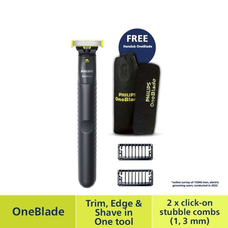 Jual Philips OneBlade QP1424/10 Pencukur & Penata Jenggot Hybrid ...