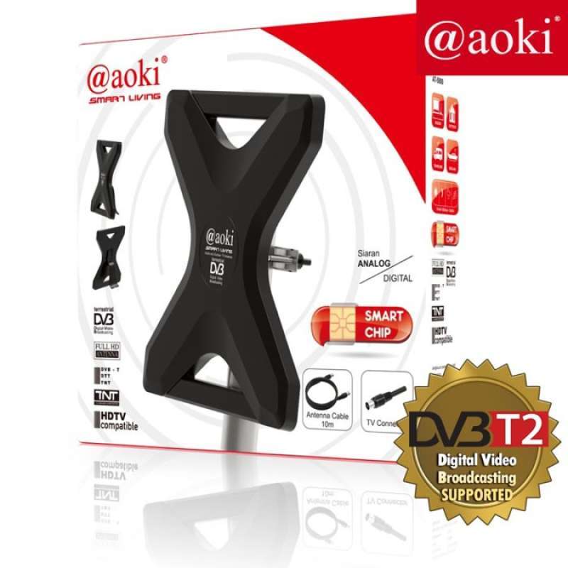Promo Aoki AT5000 Antena TV Indoor Outdoor Antenna Digital DVBT2