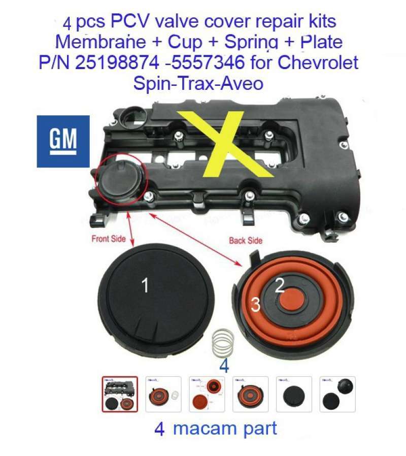 Promo PCV VALVE COVER REPAIR KIT Chevy SONICSPINTRAX Diskon 23 di