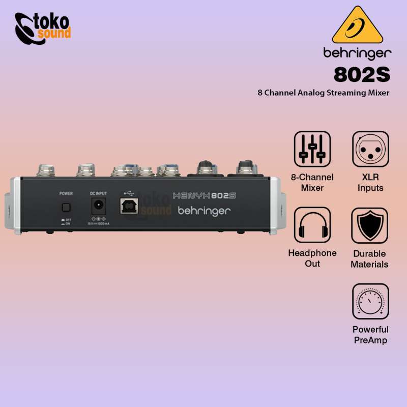 Jual Behringer Xenyx 802S 8 Channel Mixer Analog di Seller Tokosound