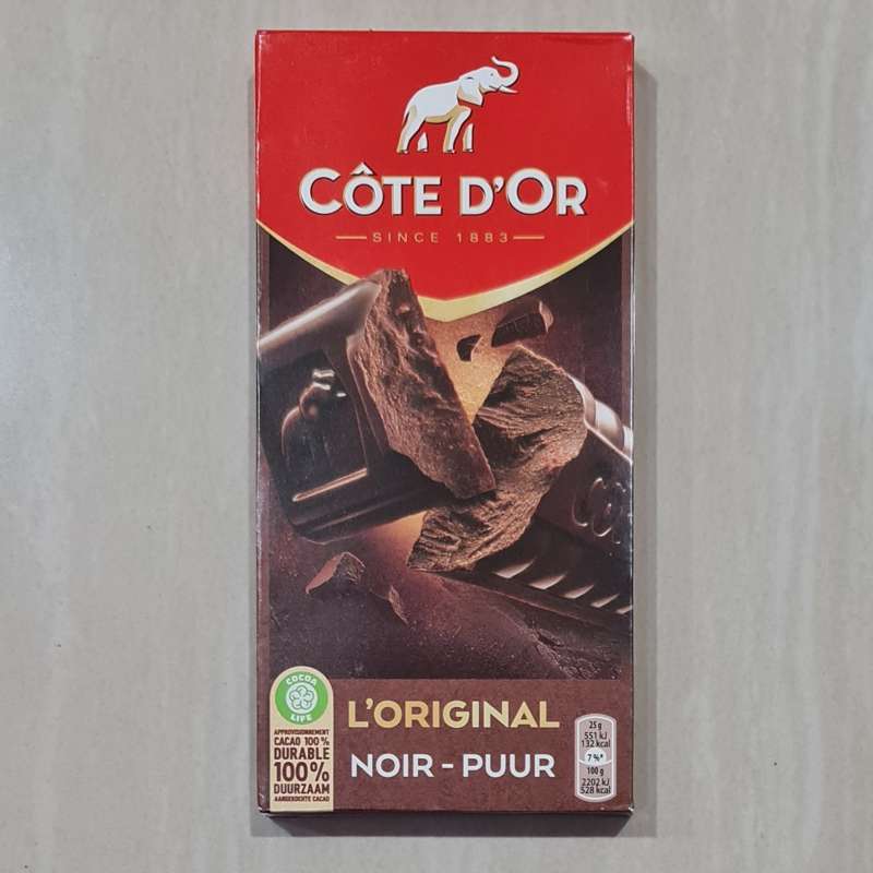 Jual Coklat Cote D'Or L'Original Noir Puur Dark Chocolate Bars 200 Gram di Seller TokCau