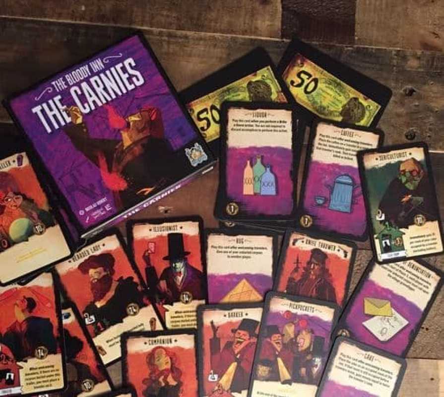 Pearl Games PGAS02EN The Carnies: The Bloody Inn Expansion, Multicoloured