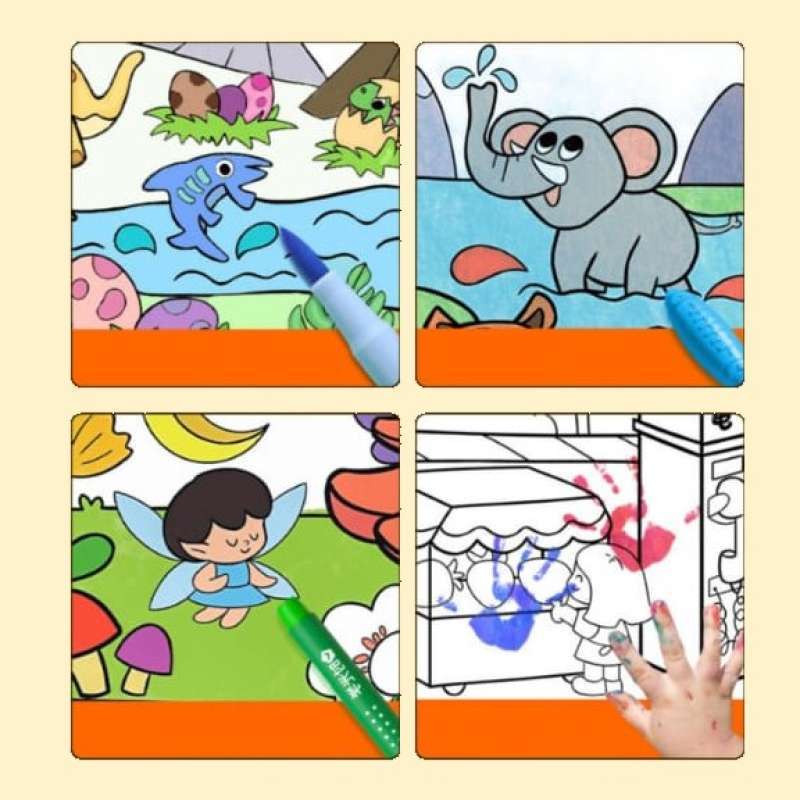 Jual [bs] Kertas Mewarnai Roll Sheet Besar / Coloring Roll Paper ...