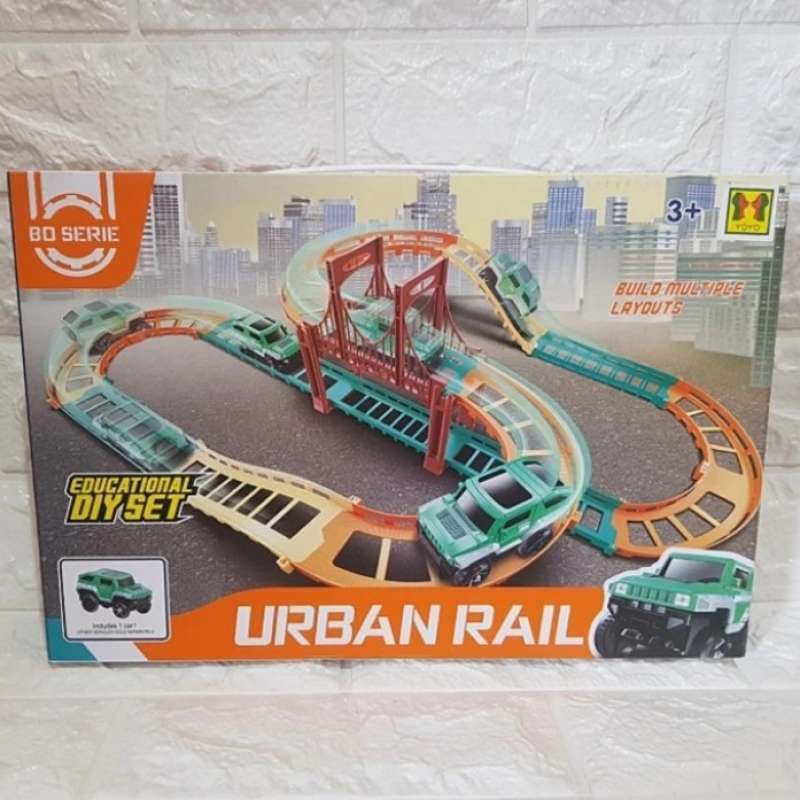 Promo Mainan Track Urban Rail Track Mobil Baterai Jalur Track Kereta