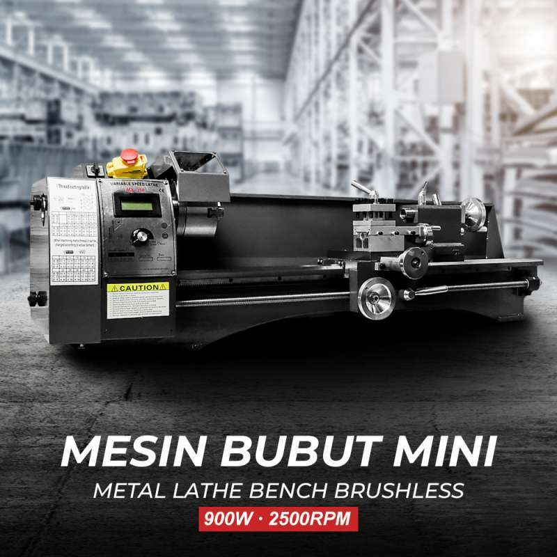 Buter Machine Mini Jual Vevor Mesin Bubut Mini Lathe Bench Brushless 900w 750mm Hitam ...