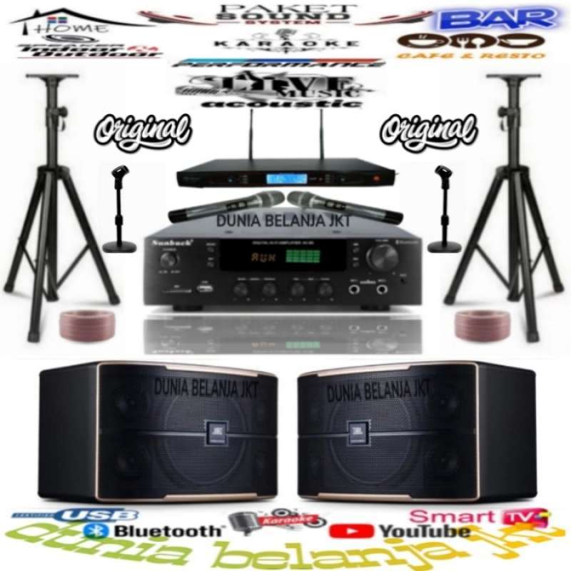 Promo Paket Karaoke Sound System Jbl Original 10 Inch Ampli Digital