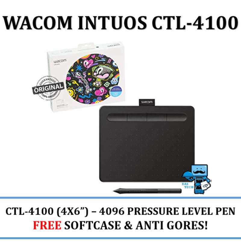 Jual Wacom Intuos CTL-4100 Digital Graphic Drawing Tablet 4096 Pressure ...