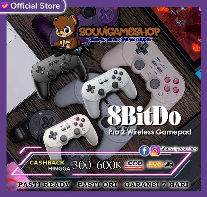Promo 8BitDo Pro 2 Wireless Gamepad Switch PC Android MacOs Joystick