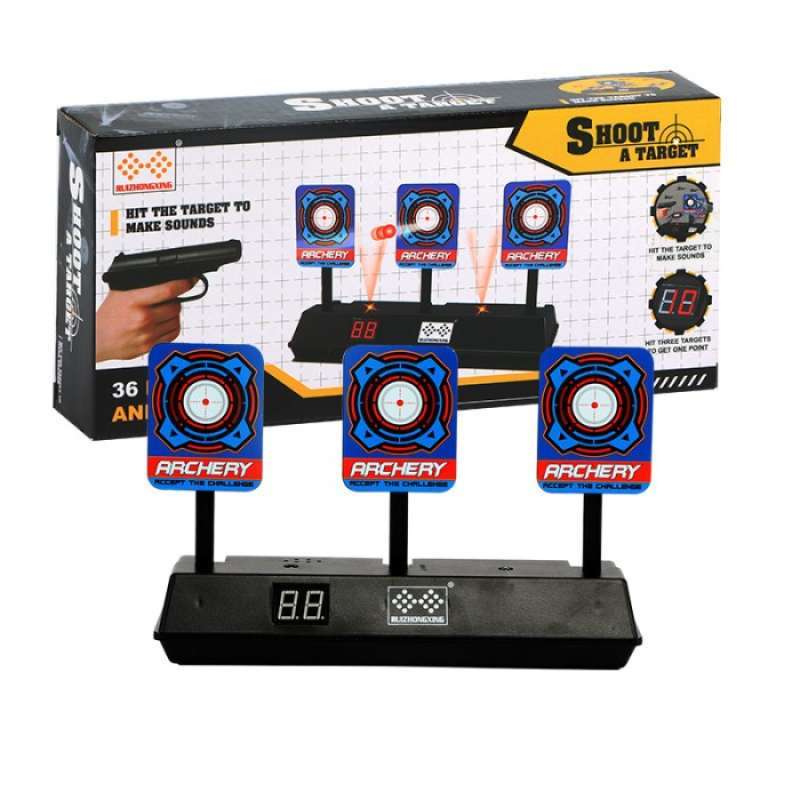 Jual papan target otomatis / automatic shooting target nerf gel ball bb