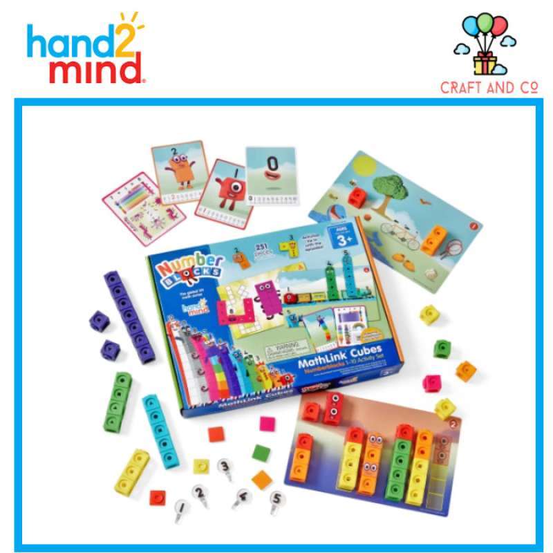 Jual hand2mind numberblocks mathlink cubes 1â€“10 activity set mainan ...