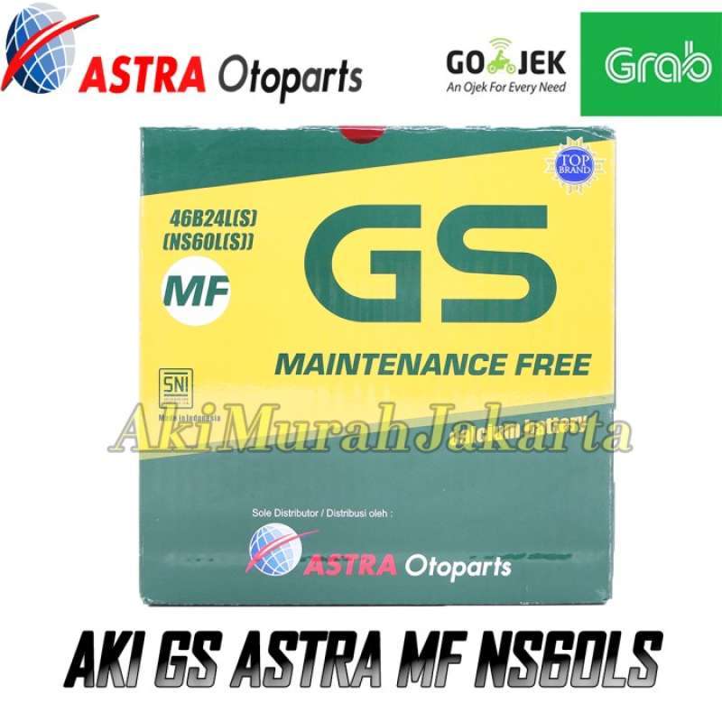 Jual Aki Mobil Honda HRV GS Astra NS60LS Aki Kering 12V / 45 Ah di