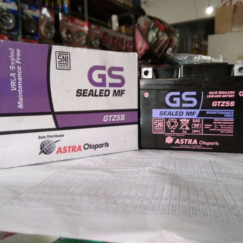 Promo Aki Kering Gs Astra Gtz5S, Aki Motor Asli Gs Astra Diskon 17% di