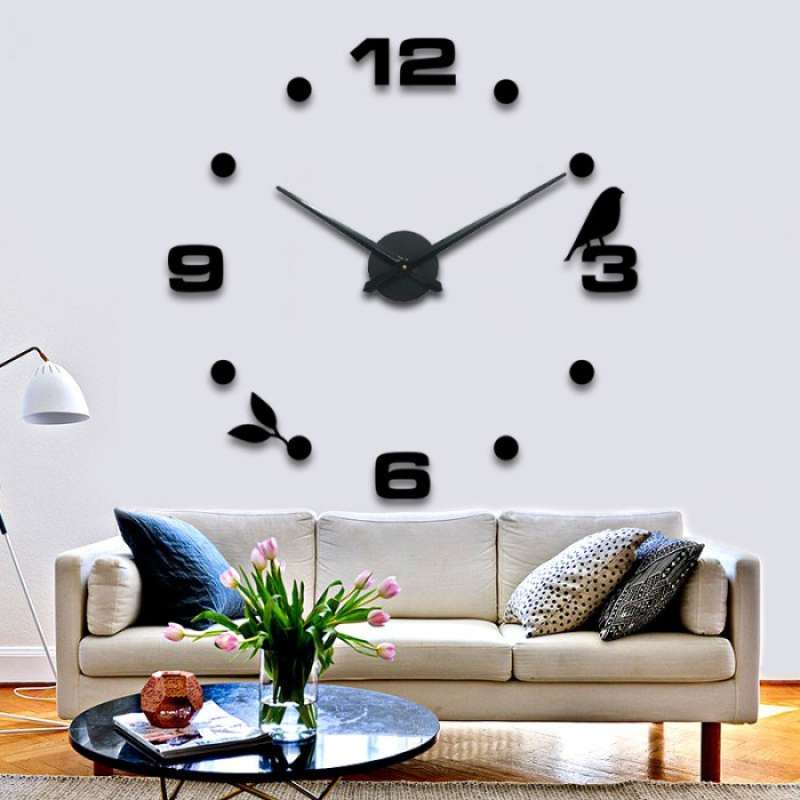Promo Jam Dinding Diy Giant Wall Clock Quartz Model Burung Diskon 23%