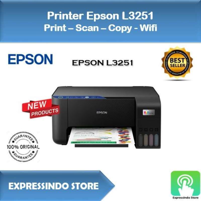 Promo Printer Epson Ecotank L3251 Original Warranty Printscancopy