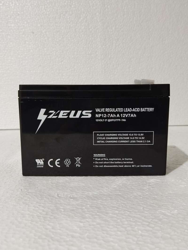 Promo Aki VRLA ZEUS 12v 7Ah Untuk UPS / MAINAN MOTOR MOBIL MOBILAN ANAK