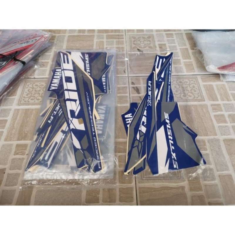 Promo Stiker Bodi & Lis Body & Striping X Ride 2015 Biru Diskon 23% di