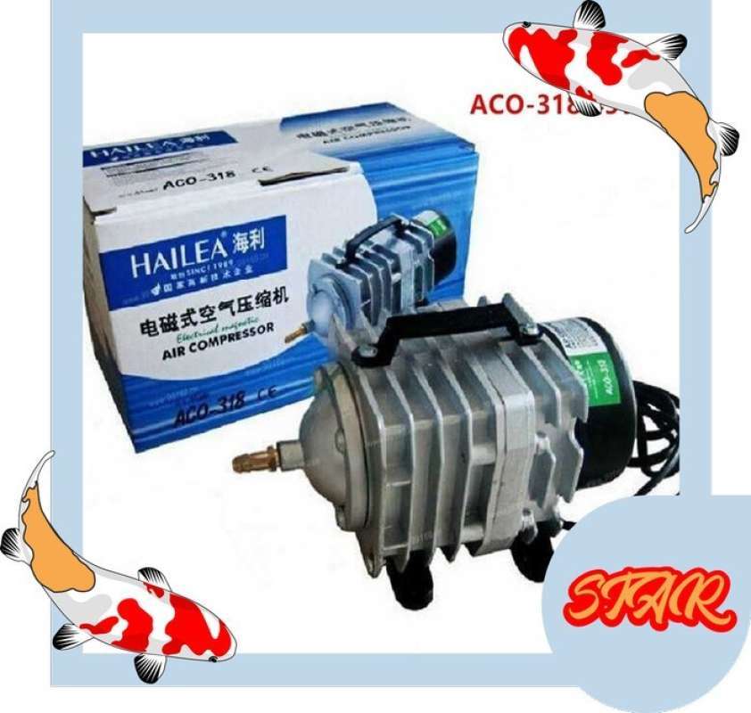 Promo Pompa Udara Aerator Hailea Aco 318 Aco 003 45 Watt 6 Cabang ...