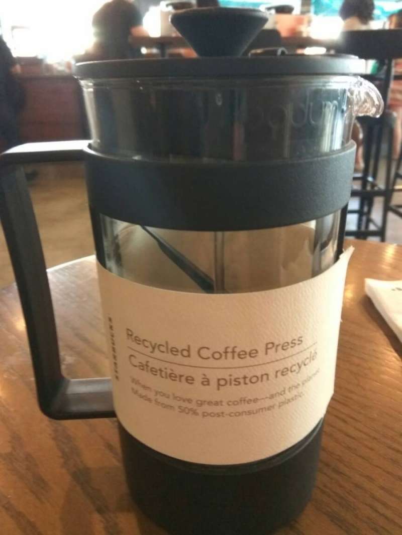 Promo Starbucks 8Cup French Press Recycled Plastic Material By Bodum
