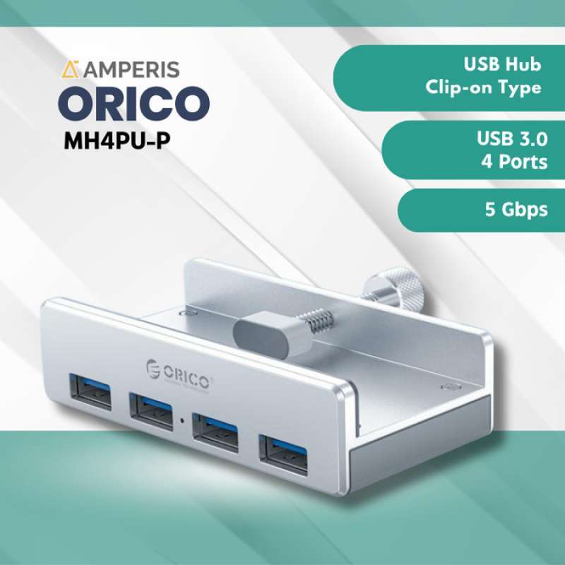 Promo Orico Mh4Pu-P Usb 3.0 Hub 4 Ports Clip-On Type Highspeed 5 Gbps ...
