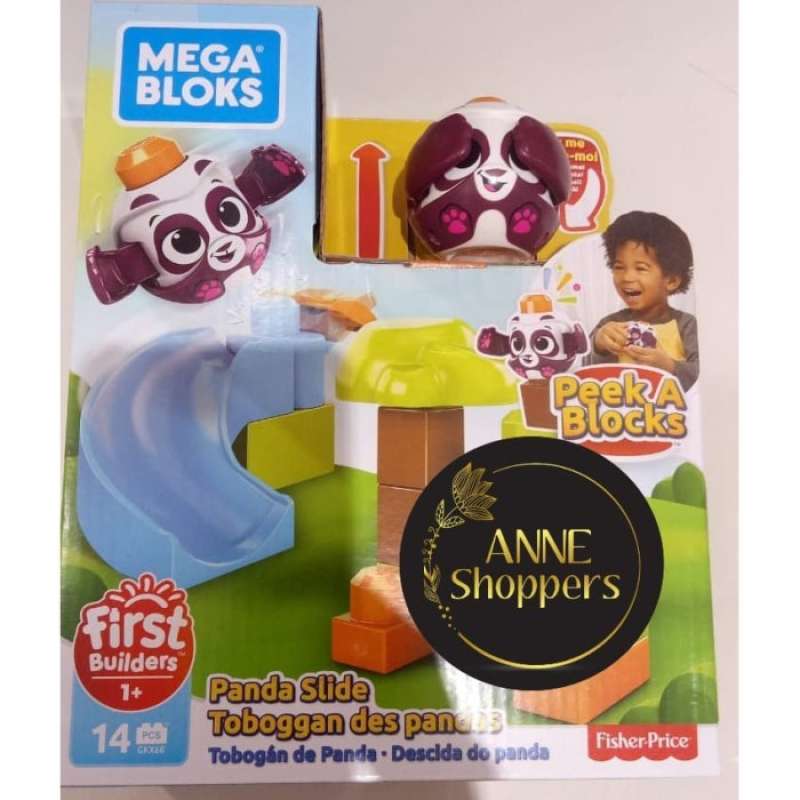 Promo [mega Bloks] First Builders Peek A Blocks Panda Slide Diskon 23% ...