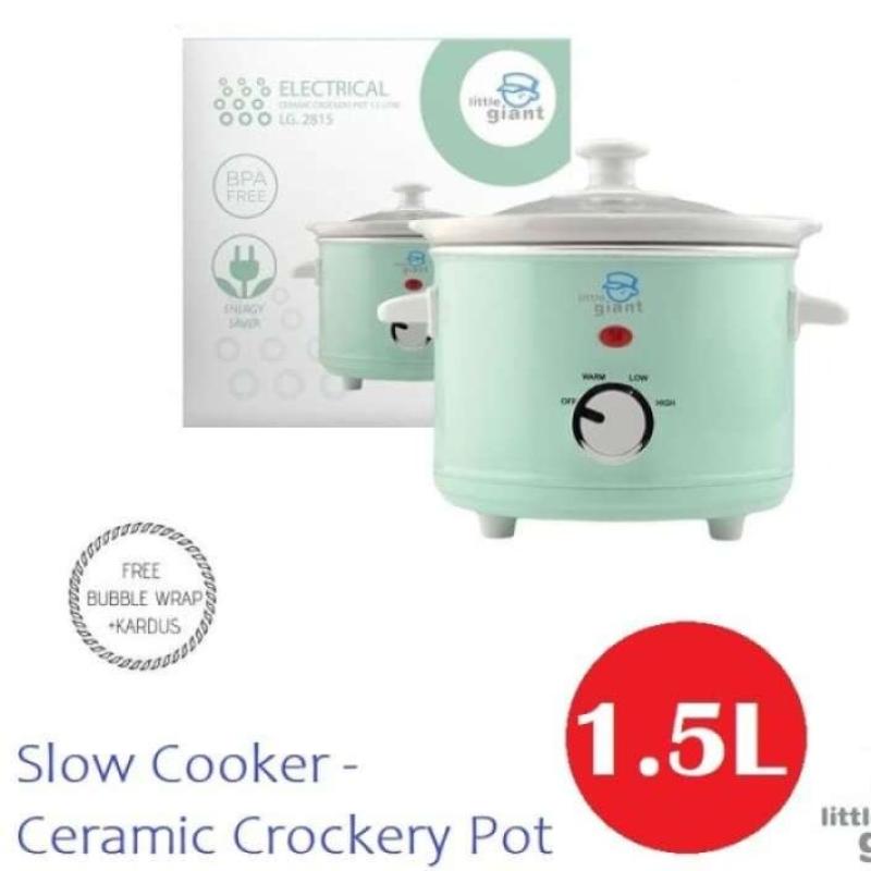 Promo Little Giant Slow Cooker 1.5L Lg2815 Ceramic Crockery Pot Diskon
