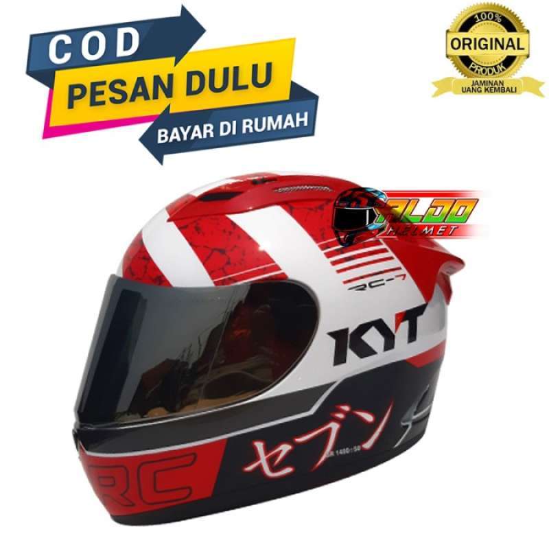 Promo Kyt Rc Seven Full Face Helm Kyt Rc 7 Rc7 Flat Iradium 17 White