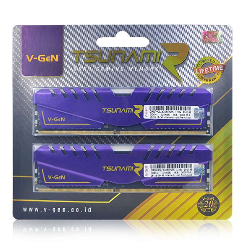 Promo Ram Ddr4 V-gen Tsunami R 8gb 3000mhz (2x4gb) Kit Ram Gaming Oc ...