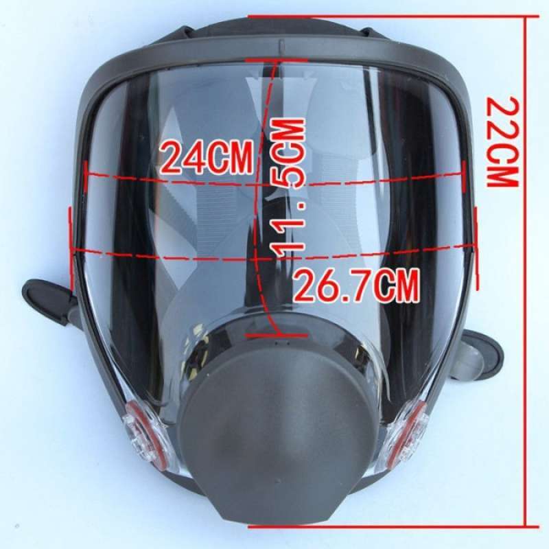 Promo [Import] 15In1 Full Face 6800 Masker Gas Respirator Besar Untuk ...