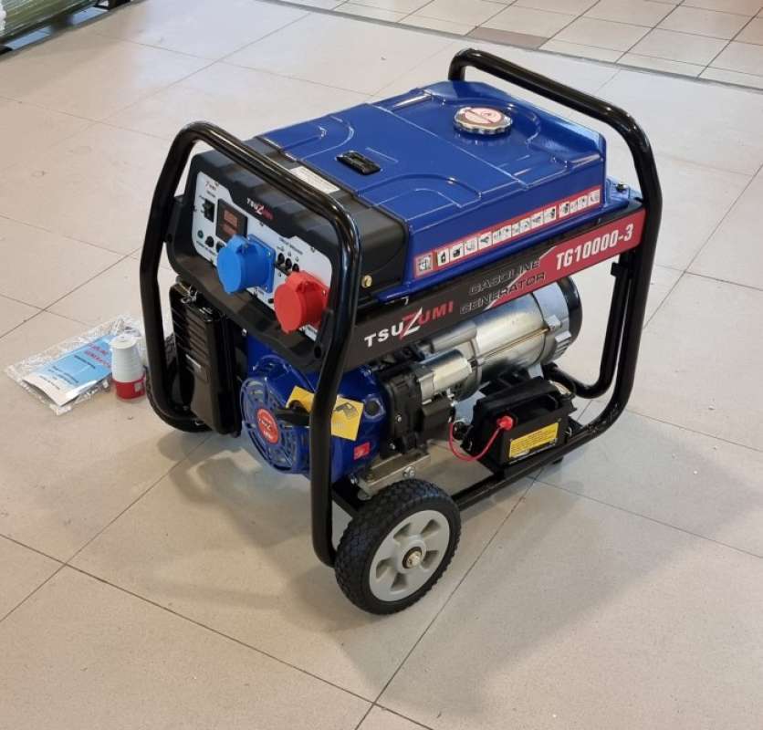Jual Genset 10 kva 8000 watt 3 phase Tsuzumi TG 10000 -3 , 100% Tembaga