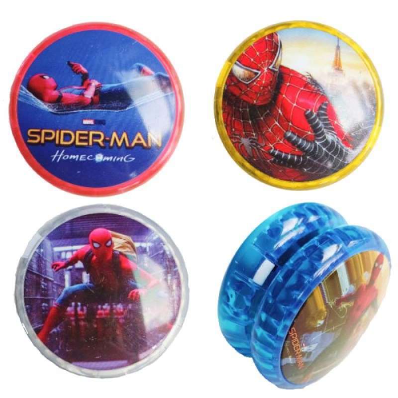 Yo-Yo Luminoso De Spiderman Para Niños | Juguete De Habilidad Con Luces De 5x3 Cm, Ideal Para Desarrollar Coordinación Y Motricidad