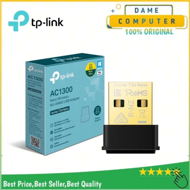 Promo TP-LINK Archer T3U Nano AC1300 Nano Wireless MU-MIMO USB Adapter ...