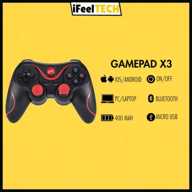Jual GAMEPAD X3 BLUETOOTH SMARTPHONE HOLDER WIRELESS JOYSTICK PC
