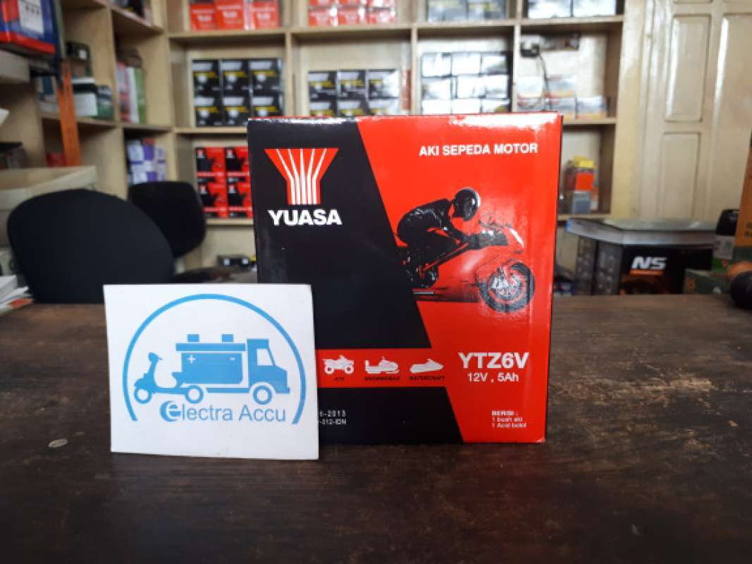 Jual Aki Motor Honda Vario 125 YTZ6V Yuasa Accu kering Original Ori di