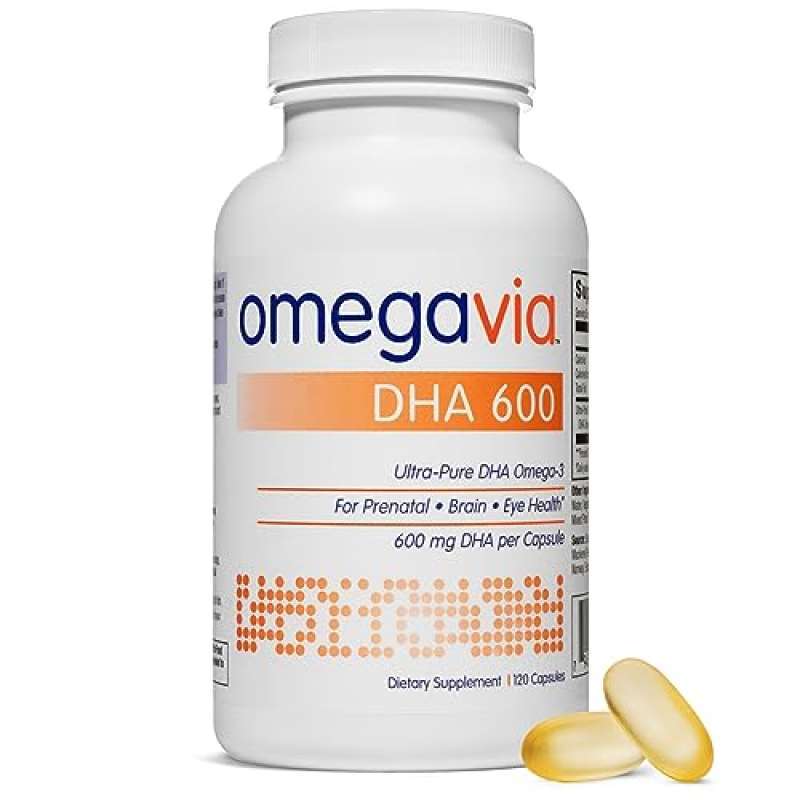 Promo OmegaVia DHA 600 mg UltraPure DHA Supplements, Omega3 for