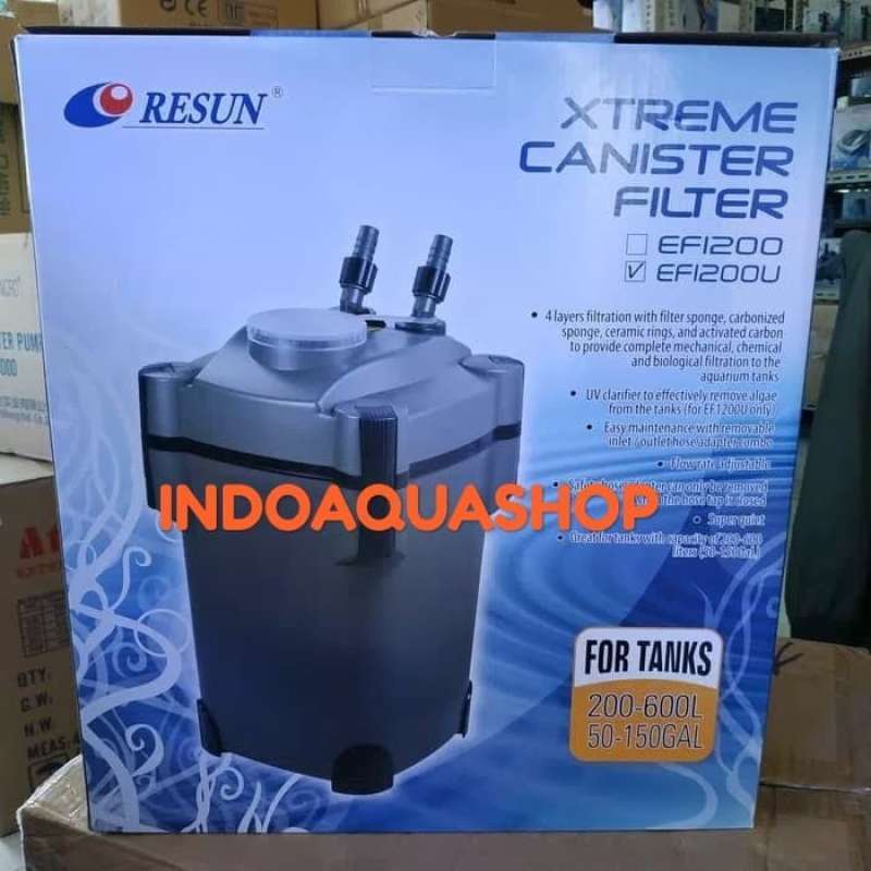 Promo Resun Ef1200u Aquarium Xtreme External Canister Diskon 33 Di