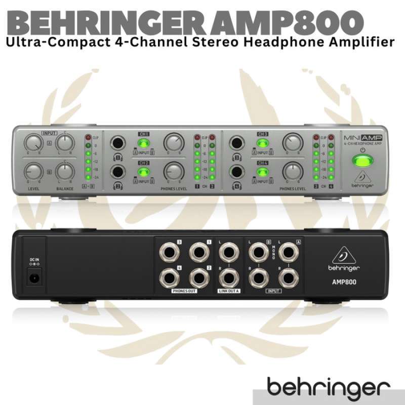 Btuty Ultra-Compact 4-Channel Stereo Headphone Amplifier - Mini Amp With Mono/Stereo Switch & Power Adapter
