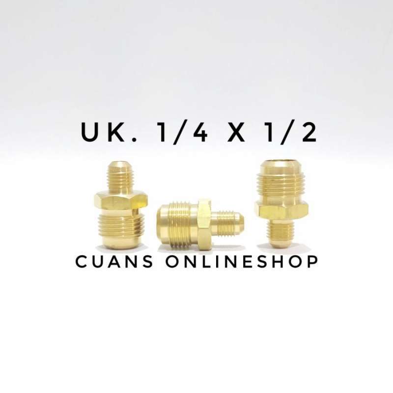 Jual Double Nepel Reducer Reduser 1/4x1/2 Atau 1/2x1/4 Converter Pipa ...