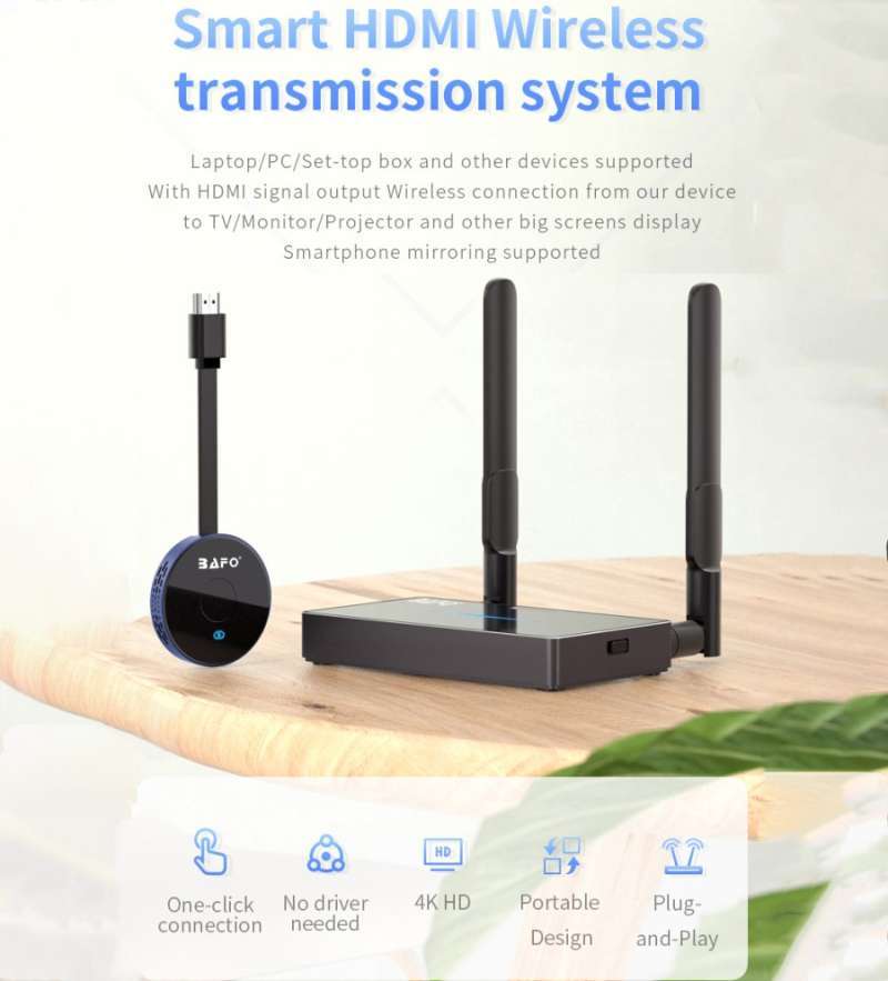 Jual Bafo Bf-380 Hdmi Wireless Extender 4k Transmitter Receiver Di ...
