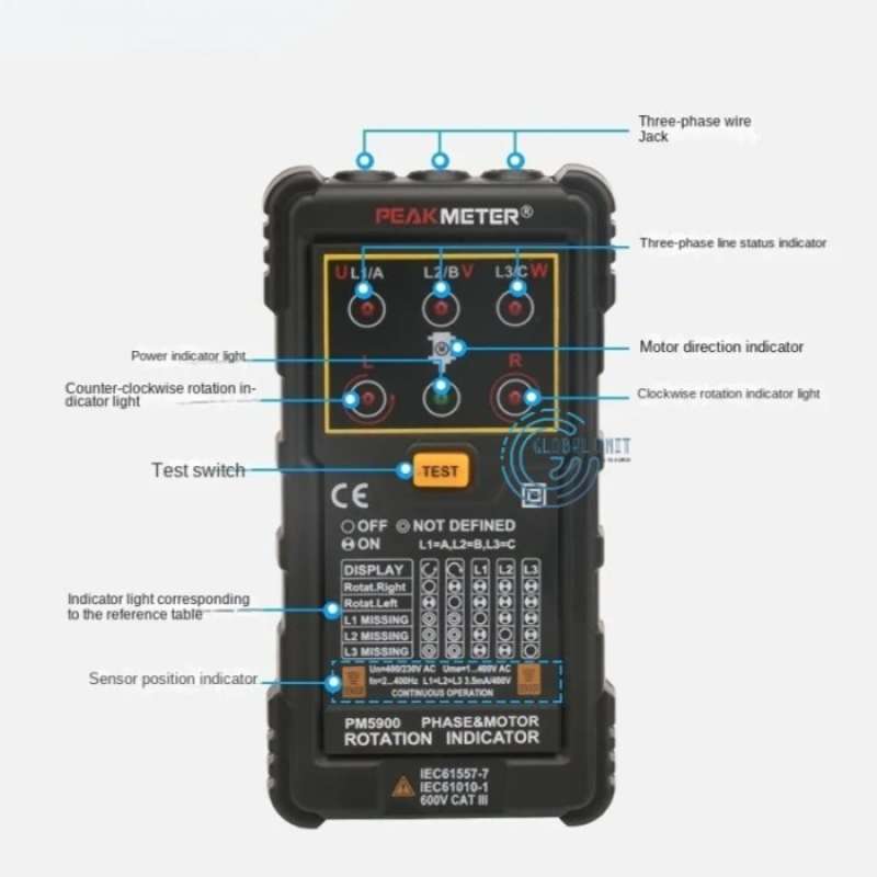 Promo Ms5900 3 Phase Rotation Indicator Tester Three System Motor ...