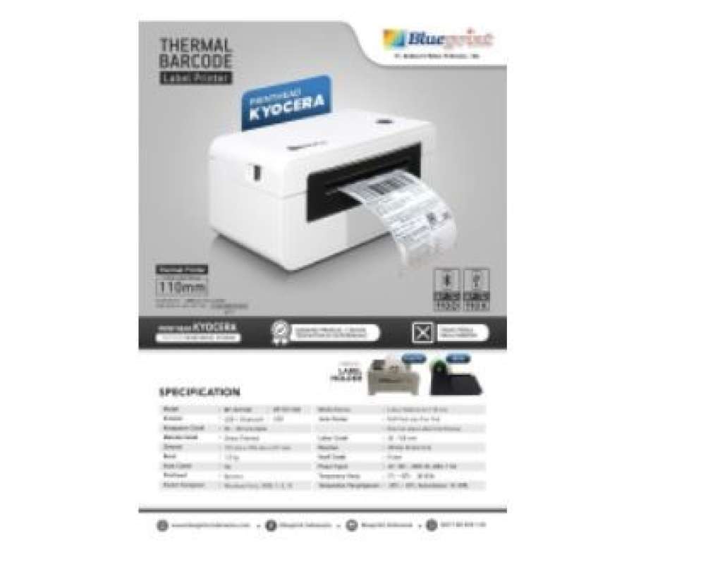 Promo 100 Produk Ori Printer Thermal Barcode Label Blueprint 110Mm Usb