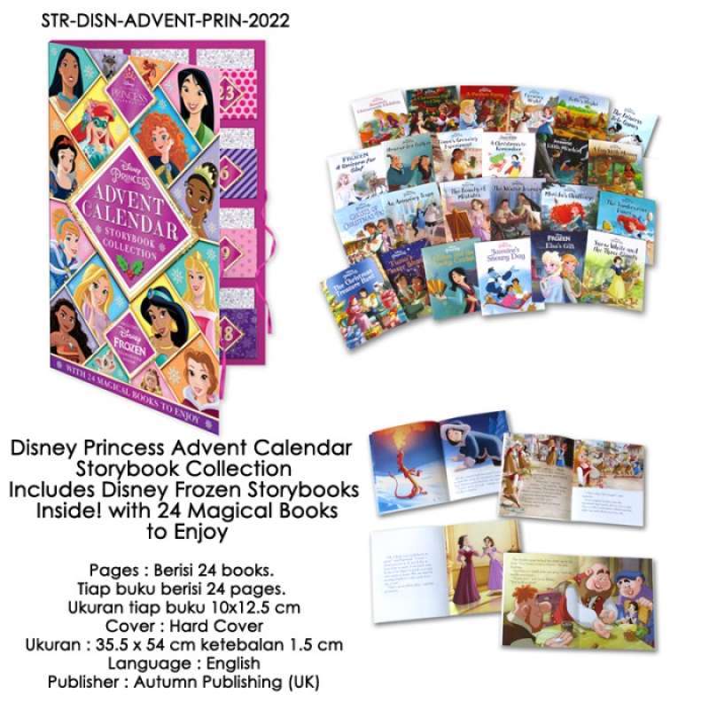 Promo DISNEY PRINCESS ADVENT CALENDAR STORYBOOK COLLECTION Diskon 50%