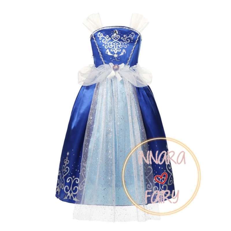 Cinderella Dress Baju Dress Princess Dress Baju Kostum Gaun Princess Putri  Cinderella Kuning Tangan Pendek